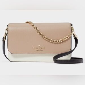 Kate Spade Tan and Cream Crossbody Bag